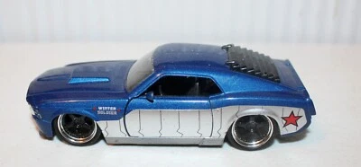 1970 FORD MUSTANG BOSS WINTER SOLDIER MARVEL AVENGERS RIDES 1/32 BY JADA 31745 - Image 1 of 4