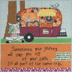 Kit de punto de cruz con cuentas Off Your Path Mill Hill Curly Girl 2014 - Imagen 1 de 4