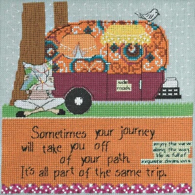 Kit de punto de cruz con cuentas Off Your Path Mill Hill Curly Girl 2014 Foto 1 de 4