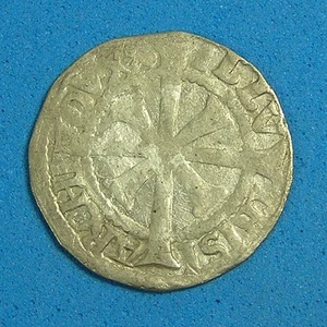 Austria Medieval Silver Coin with Cross & Eagle, ca 1496-1519, Combined Shipping - Picture 1 of 2