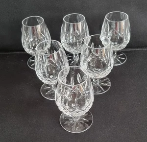 Set Of 6 Waterford Crystal Brandy Glasses- Lismore Pattern- 11.25cm - Picture 1 of 6