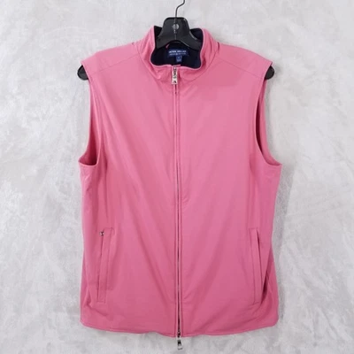 Peter Millar Crown Crafted Stealth Hybrid Vest Men's S Wool Lined Golf Salmon - Image 1 of 4
