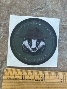 DAFT BADGER Brauerei Bier Aufkleber Coeur D’ Alene Idaho Brew Craft Brewing D Draft - Bild 1 von 1