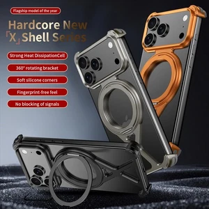 Phone Frame For iPhone 17 16 15 Pro Max 14 Aluminum Alloy Metal Stand Case Cover - Picture 1 of 14