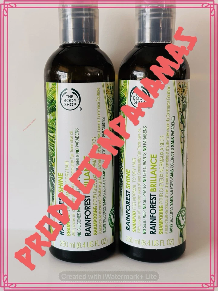 LOT OF 2`~The Body Shop RAINFOREST BRILLANCE for NORMAL/DRY HAIR 8.4oz - Image 1 of 1