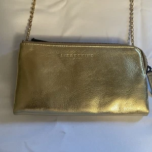 Liebeskind Berlin Metallic Gold Geldbörse an Kette Crossbody Nah Geldbörse Kartenetui - Bild 1 von 16