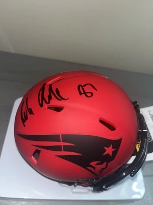 Мини-шлем с автографом РОБА ГРОНКОВСКИ PATRIOTS RAVE сертификат подлинности JSA РЕДКИЙ - Изображение 1 из 2