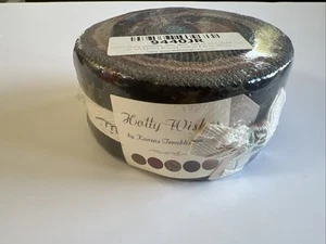 Holly Wishes Jelly Roll Fabric by Kansas Troubles Quilters for Moda SEALED - Picture 1 of 1