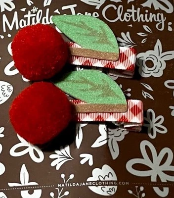 Pinzas para el cabello Matilda Jane Cherry Pom Pom para niñas nuevas con etiquetas Foto 1 de 3