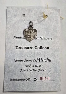 Sunken Treasure Pendant made from Silver recovered from 1622 Atocha Shipwreck - Picture 1 of 6