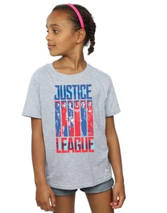 DC Comics Girls Justice League Movie Team Flag T-Shirt - Picture 1 of 17