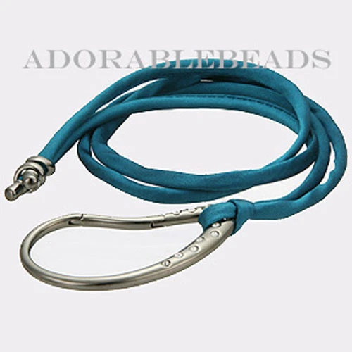 Auténtico Collar Chamilia Seda Lágrima Piedras Azul Teal 30" 1213-0009 Foto 1 de 1