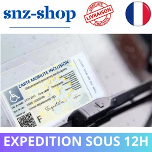 Porte carte mobilité inclusion handicapé invalidité adhésif stationnement étui - Bild 1 von 6