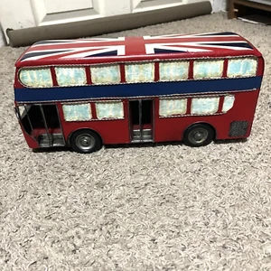 TIN PLATE DOUBLE DECKER RED LONDON BUS DOUBLE DECKER BUS Great Pub Display - Picture 1 of 10