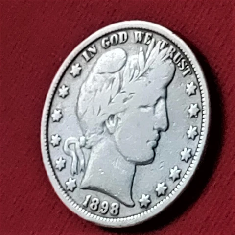 1898-P Barber Half Dollar Very Good Strike Cover