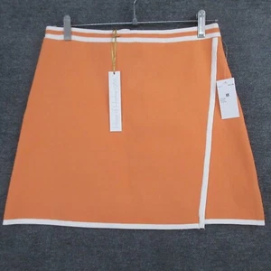 Falda House Of Harlow 1960 para mujer M naranja y blanco vintage inspirada mini - Imagen 1 de 10