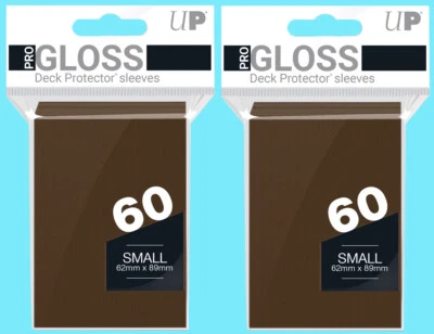 120 Ultra Pro Brown Gloss Deck Protector Small Game Card Sleeves Yugioh ccg tcg - Image 1 of 3