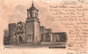 Vintage Postcard 1904 Greetings From San Antonio Texas Mission San Jose Bldg. TX - Picture 1 of 2