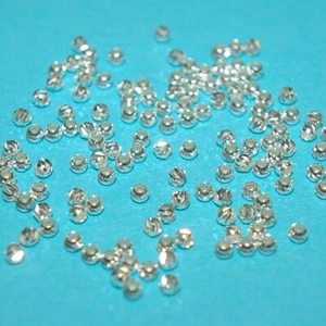 2,5 mm Sterlingsilber 925 LASERSCHLIFFEN Diamantschliff Funkelnde PERLEN GROSSHANDEL MENGEN - Bild 1 von 5