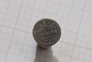 🧭 🇩🇪 ALEMANIA ANHALT-BERNBURG PFENNIG 1753 IHS B66 #Z9906 - Imagen 1 de 2