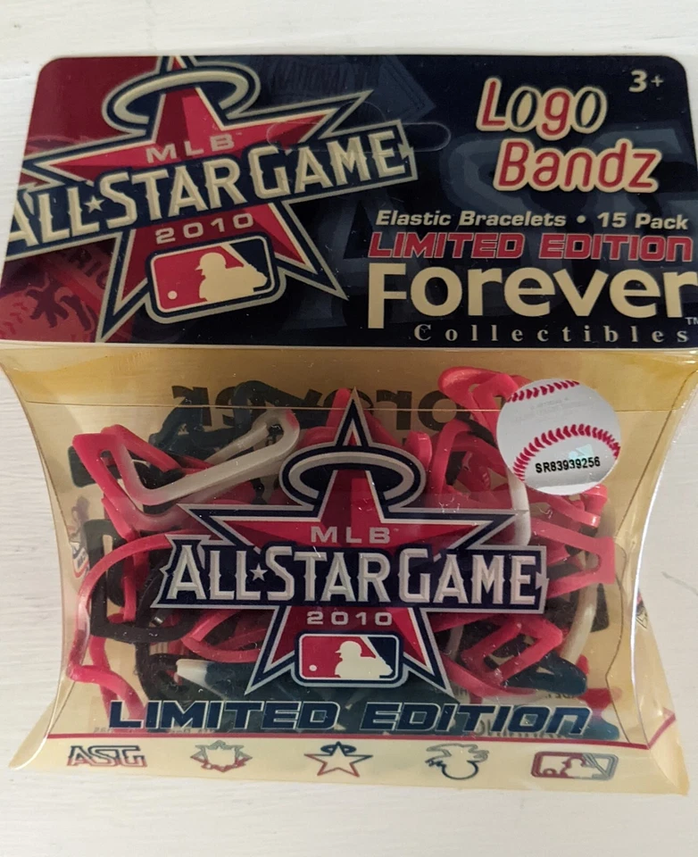 Paquete de 15 pulseras elásticas Bandz 2010 MLB All Star Game Logo Foto 1 de 1
