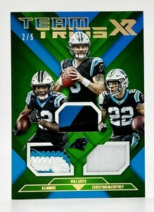 2019 XR Team Trios Green Christian McCaffrey DJ Moore Will Grier RC Patch 2/5 - Picture 1 of 2