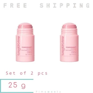 Set of 2 pcs X 25 g Glad2Glow Pomegranate Niacinamide Brightening Clay Stick - Picture 1 of 16