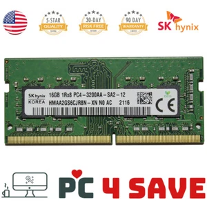 16GB x 1 DDR4 3200 MHz 1RX8 PC4-3200AA 260 Pin SO-DIMM Laptop Memory SK Hynix - Picture 1 of 2