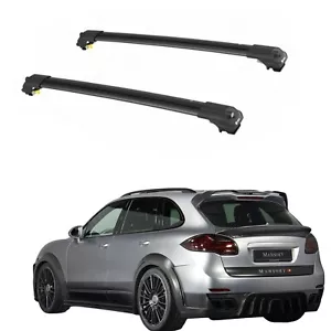 Fit for PORSCHE CAYENNE (9PA-E1) SUV 2002-2010 Roof Rack Cross Bars Black set - Picture 1 of 24