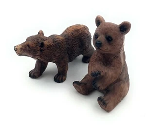 Polyresin Figur Braunbär Bär Grizzly Tier Dekofigur aus Polyresin Braun 6,5 cm - Picture 1 of 6