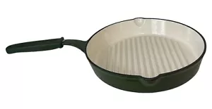 NUEVO KitchenAid Hierro Fundido 11" Parrilla Redonda Sartén con Mango de Silicona Esmalte Verde - Imagen 1 de 12