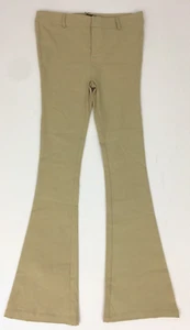 Motel Women's Flares Size M Beige Stretchy Slim Fitting Zip New F1 - Picture 1 of 14