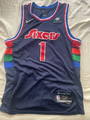 James Harden Philadelphia 76ers 2021-22 City Edition Jersey Size Mens Large Cover