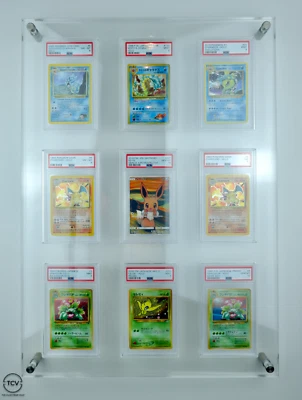 9-Slot Graded Card/Booster Pack Premium Acrylic Wall Mounted Display Case - Image 1 of 4