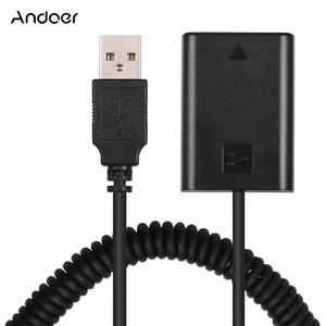 Andoer 5V USB NP-FW50 Dummy Battery Pack Coupler Adapter with Flexible F3L7 - Picture 1 of 6