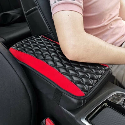 In-Car Armrest Pad Cover Center Console Box PU Leather Cushion Mat Accessories - Image 1 of 4