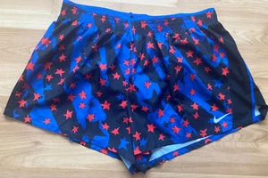 NIKE Women Running Short  plus  Size Blue/Black Size 1X - Picture 1 of 5