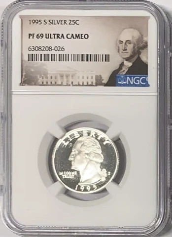 1995 S SILVER WASHINGTON QUARTER 25C NGC PF 69 ULTRA CAMEO Cover