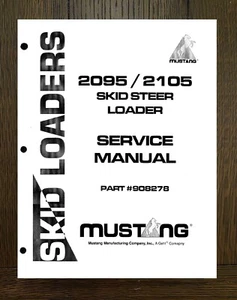 2095 2105 Skid Loader Technical Workshop Manual Mustang - PAPER MANUAL - Picture 1 of 16