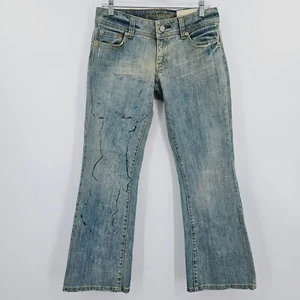 Pantalones de mezclilla American Eagle vintage artistas elásticos acampanados 6 cortos tiro bajo nuevos de stock muerto - Imagen 1 de 15