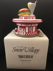 Dept. 56 Snow Village #54470 DINAH'S DRIVE-IN Original Box & Light Cord - Picture 1 of 10