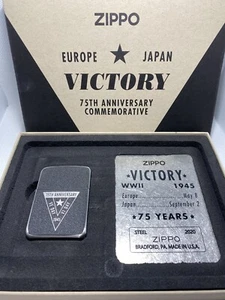 Zippo 75th Anniversary VE/VJ Victory Commemorative Lighter - Picture 1 of 10