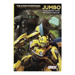 Transformers Jumbo Coloring & Activity Kids Book 64 pages-Bonus cutout Bookmark - Imagen 1 de 10
