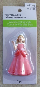 New Tiny Treasures Woodland Fairy Garden Decor Princess Statue Figurine Pink - Picture 1 of 3