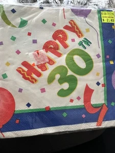 30th Birthday Napkins 16 Luncheon Size - Picture 1 of 5