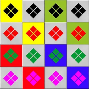 Wandbilder oder Fliesenaufkleber DIAMANTFORM viele Farben, 3 x Größen - wasserdicht - Bild 1 von 3