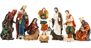 Juego de 11 figuras de resina de natividad de Navidad de 15" Nacimiento Navideño 6225 - Imagen 1 de 12