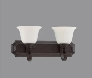 Sunset 2-Light 100W Mb Alistair Vanity Provincial Bronze - F16062-64 - Picture 1 of 2