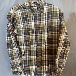 Carhartt men’s workwear flannel check Stripes Shirt Size M Relaxed Fit  - Picture 1 of 8