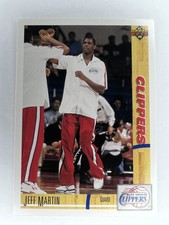 1991-92 Upper Deck Basketball Card Jeff Martin Los Angeles Clippers #162